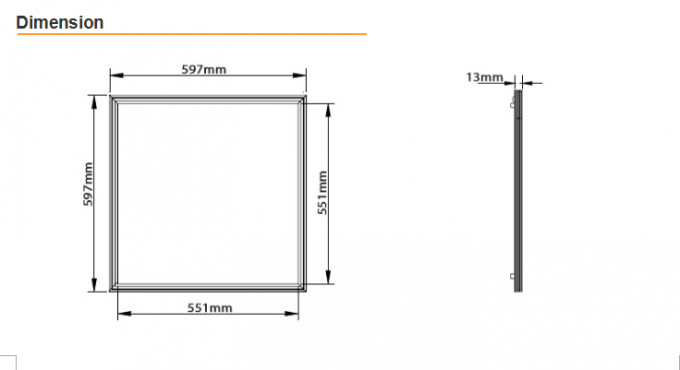 A luz de painel comercial 600x600 do diodo emissor de luz do teto aquece Dimmable branco 85 - 265VAC