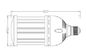 54W IP64 Waterproof a tampa leitosa conduzida avaliação da lâmpada E40 PF &gt;0.9 do milho claramente fornecedor
